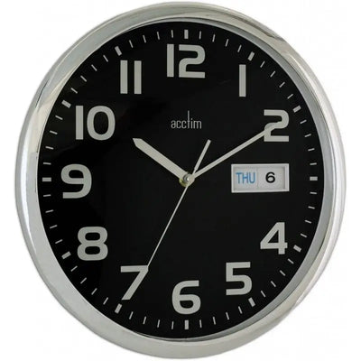 Acctim Supervisor Wall Clock With Day & Date - White