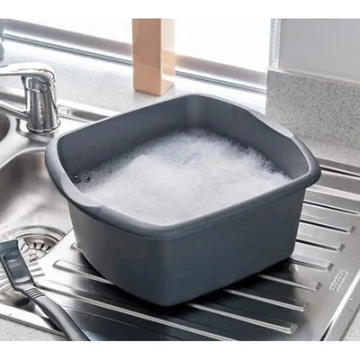 Addis 8 Litre Small Rectangular Washing Bowl - Metallic -