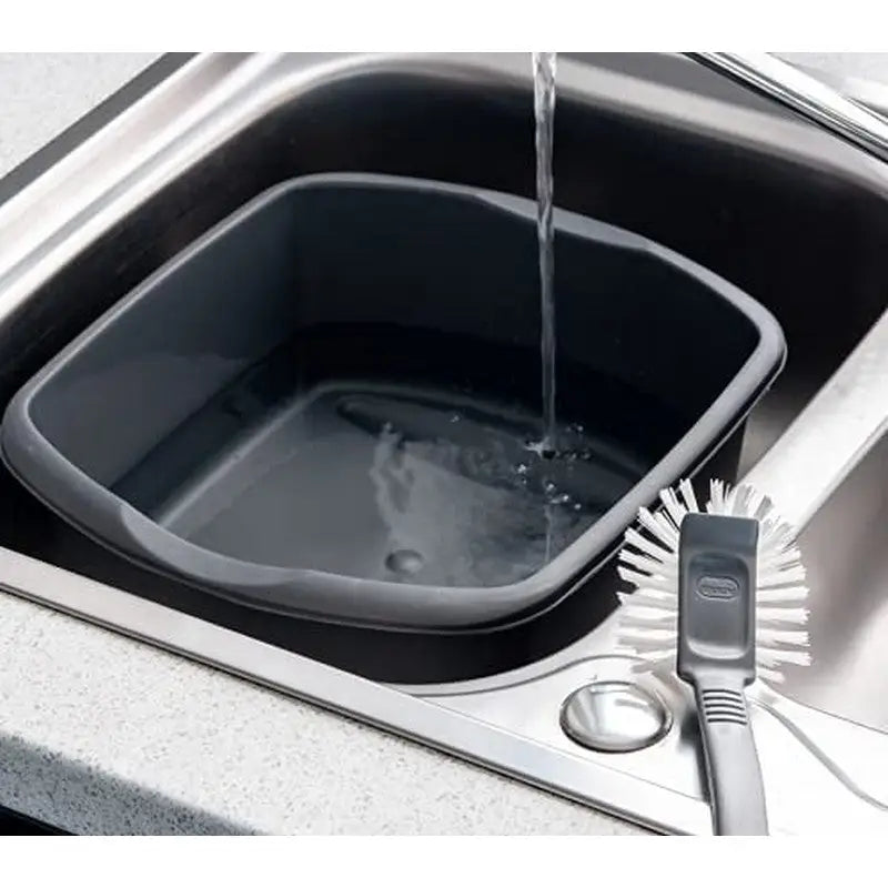Addis 8 Litre Small Rectangular Washing Bowl - Metallic -
