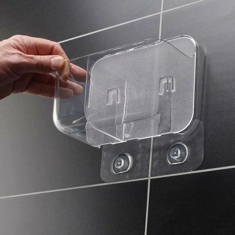 Addis Invisifix Large Clear Bathroom Caddy - Homeware