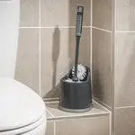 Addis Toilet Brush & Holder Metallic Grey - Homeware