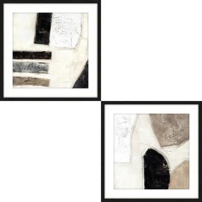 Black Framed Abstract Art 50cm - 2 Designs - Homeware