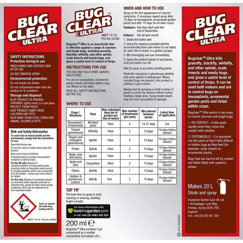 Bugclear Ultra Edible Concentrate / Ready To Use - Pest