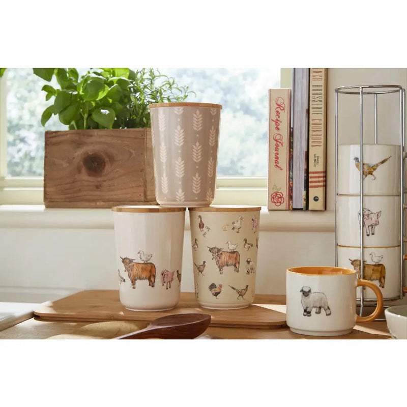 Buttercup Farm - Set Of 4 Stacking Mugs - Kitchenware