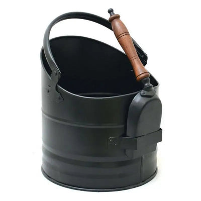 Castle Living Black Coal Bucket with Shovel - Fireside