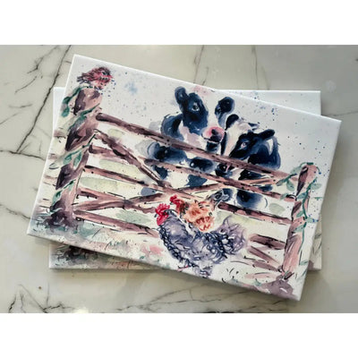 Ceramic Table Mat (2) - Cow And Gate