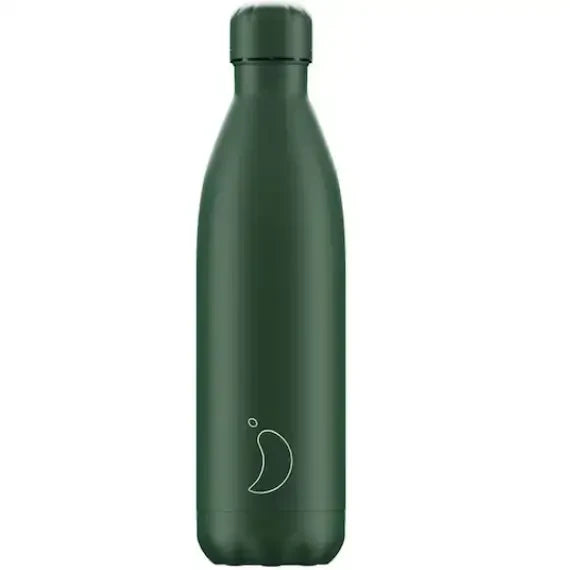 Chilly’s Matte Green Bottle - 500ml OR 750ml - 750ml