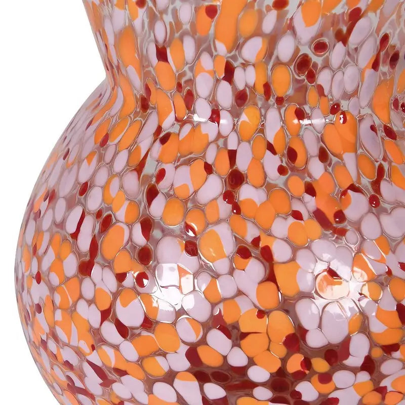 Confetti Glass Jug Pink & Orange - 2 x 15cm - Jug