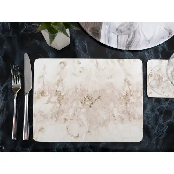 Creative Tops Grey Marble Pack Of 6 Premium Placemats -