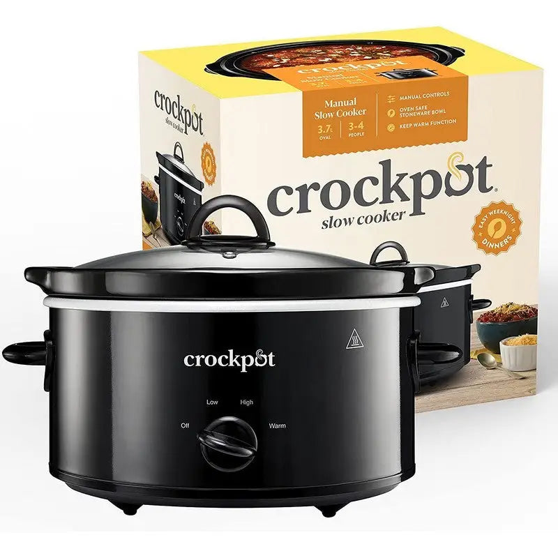 Crockpot Oval Slow Cooker 3.7 Litre - Kitchenware