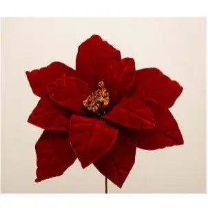 Enchante Red Poinsettia Stem 70cm - Christmas