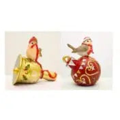 Enchante Robin Bauble & Bell Ornament 2 Assorted (1