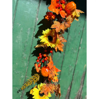 Enchante Sunflower & Pumpkin Garland 180cm - Autumn
