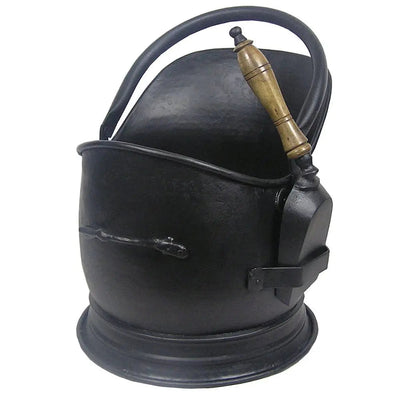 Fern Cottage Black Coal Bucket & Shovel 29x29x32cm -