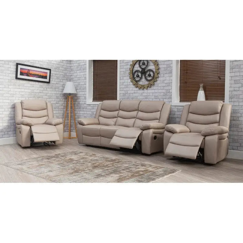 Focus Reclining Fabric Sofa Range - 3 + 2 Seater Grey