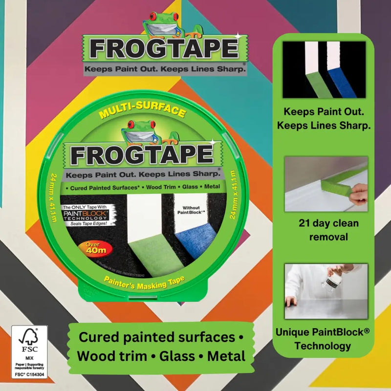 Frog Tape Green Multi Surface Painters Masking 24mm x 41.1m