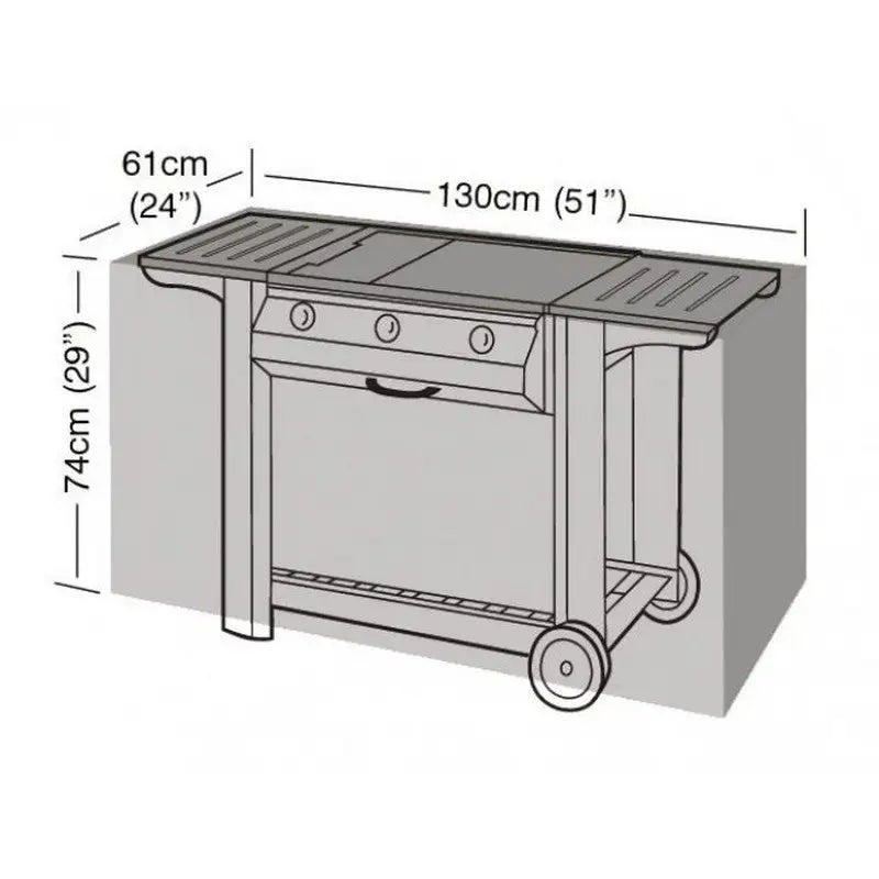 Garland Medium Flatbed Barbecue Cover - Black - Furniture
