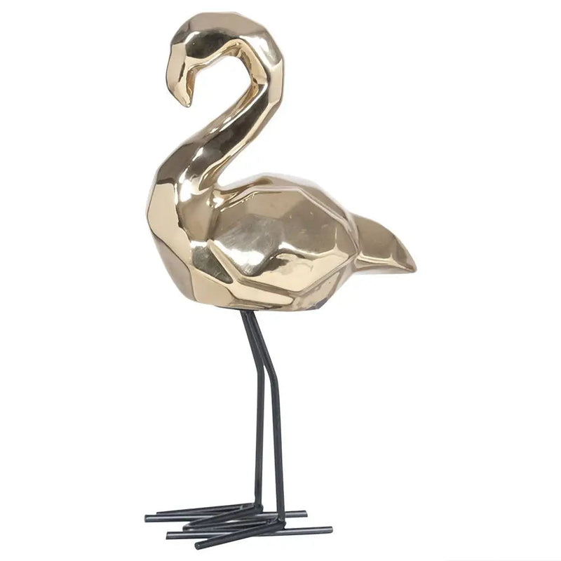 Gold Flamingo Head Up OR Down - Head Up - Homeware