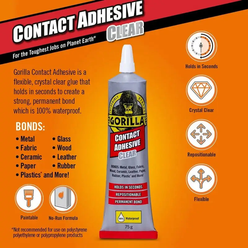 Gorilla Contact Adhesive 75g Tube Super Glue