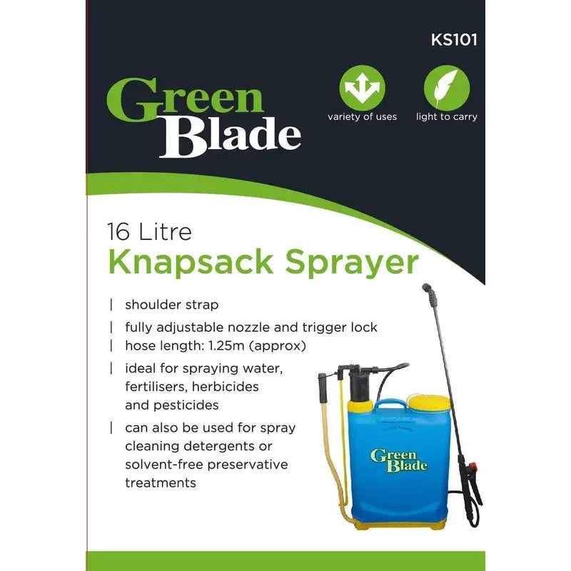 Green Blade Knapsack Weedkiller Sprayer - 16 Litre / 20