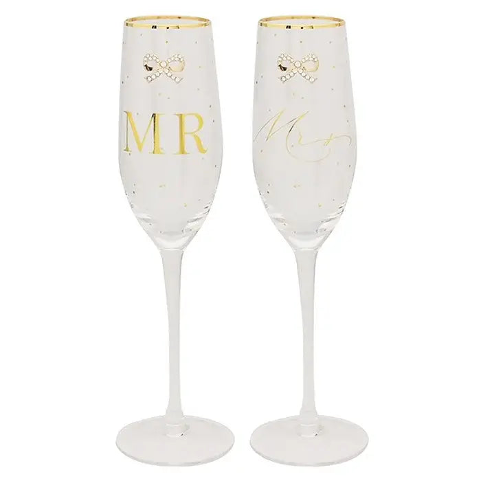 Heart Design Mr & Mrs Collection - Mugs / Flutes / Reed