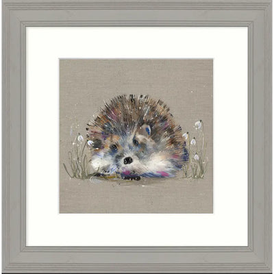 Hedgehog and Snowdrops - Picture 35cm Artwork