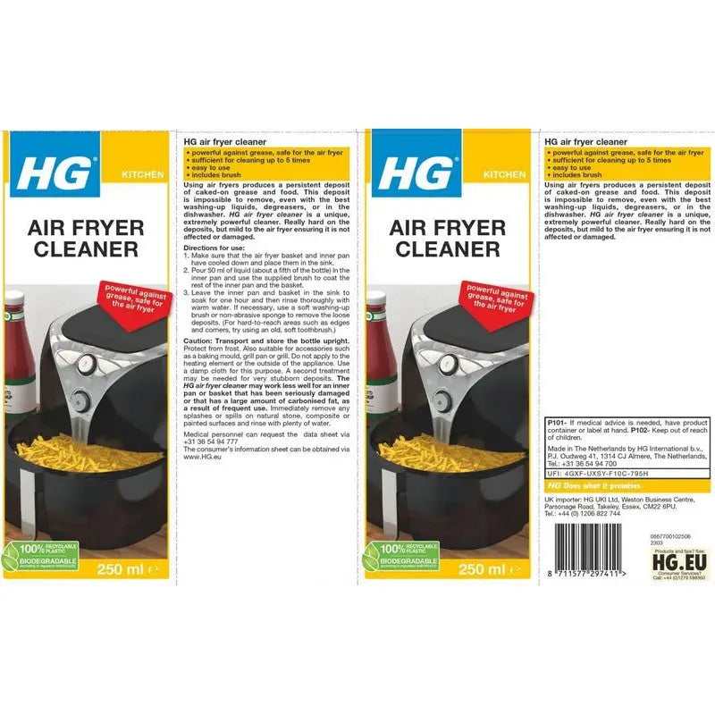 HG Kitchen - Air Fryer Cleaner 250ml (Brush Included) -