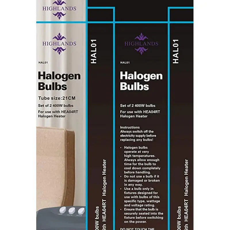 Highlands 1200W Halogen Heater With Replaceable Halogen