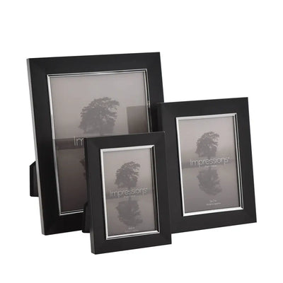 Impressions Black & Silver Aluminium Frame - 4x6 / 5x7 /