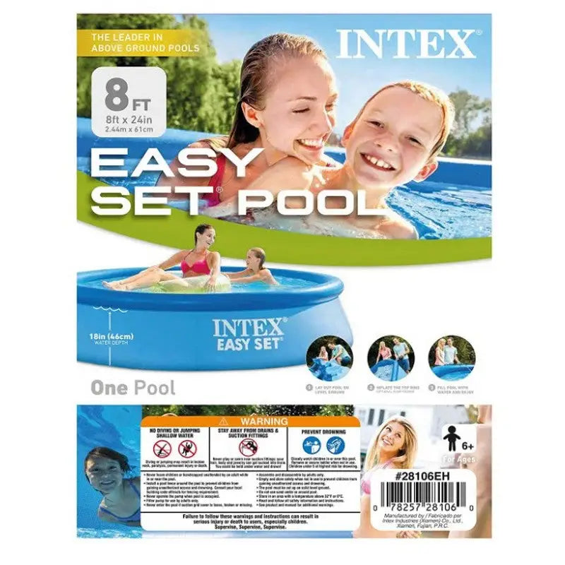 Intex Easy Set Paddling Swimming Pool (New) - 8Ft X 24