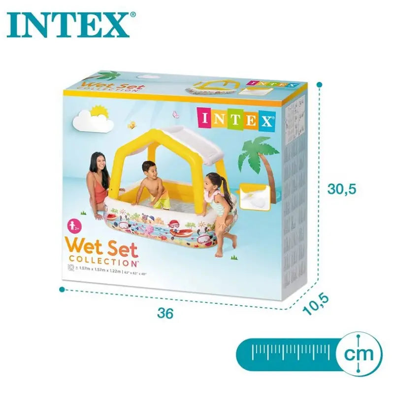 Intex Sun Shade Paddling Pool - 62 X 62 Inches - Toys