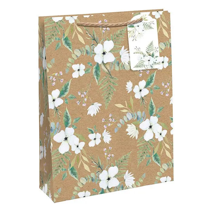 Jeff Banks Spring Floral Kraft Gift Bag - Assorted - Medium