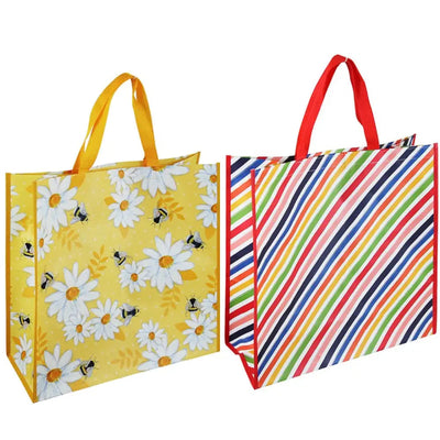 Jumbo Bag For Life PP Woven - Bees / Beach Stripes -