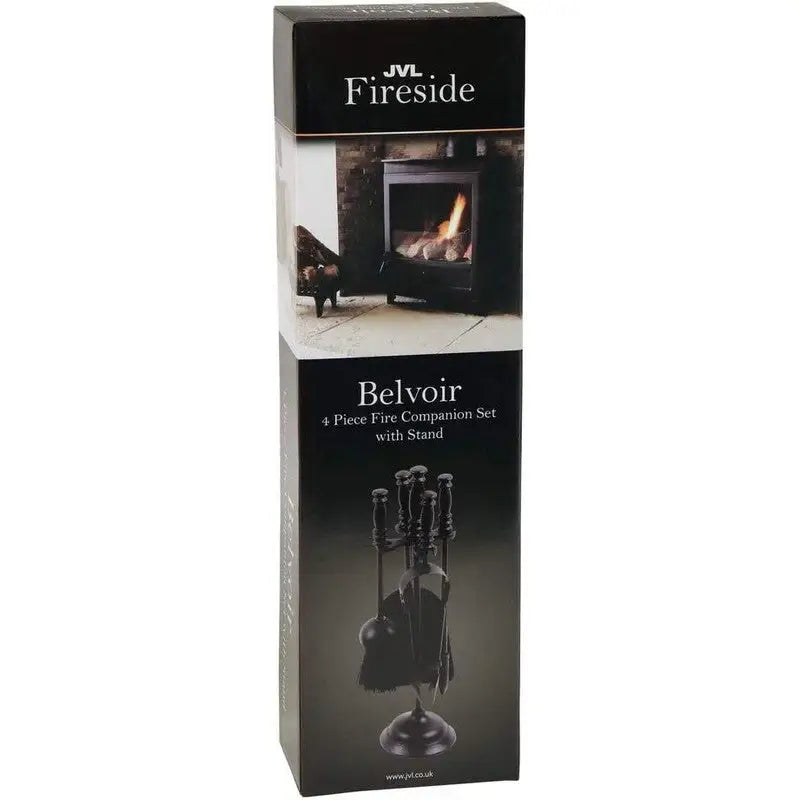 JVL Belvoir Fireside Companion Set With Stand - 5 Piece -