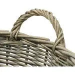 JVL Superior Round Large Thick Willow Fireside Log Basket -