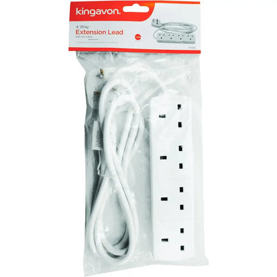 Kingavon 4 Way Extension Lead 2M Cable (13A / 250V Max