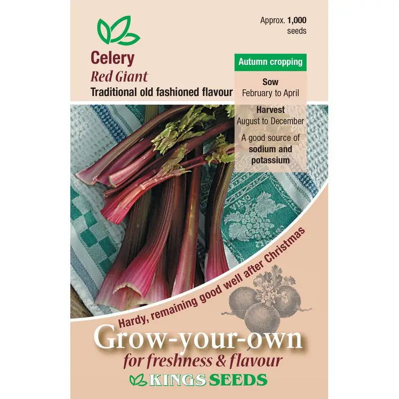 Kings Seeds Vegetables Seeds - Celery Giant Red - Seeds