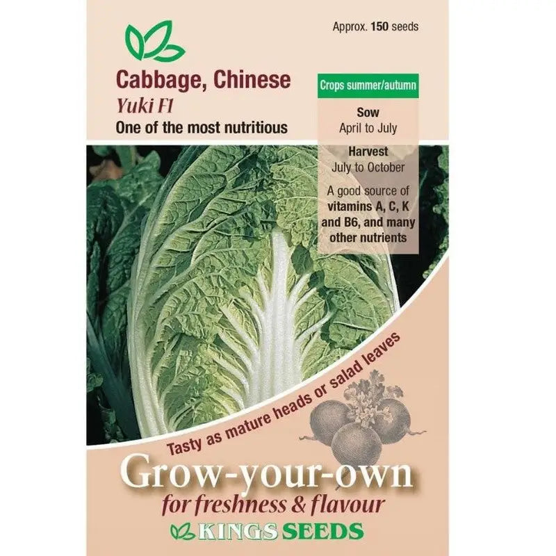 Kings Seeds Vegetables Seeds - Chinese Cabbage Yuki - Seeds