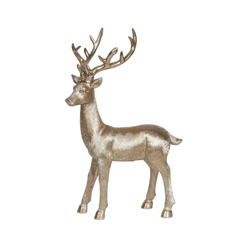 Laying Down 29cm OR Standing Reindeer 38cm Gold - Standing -