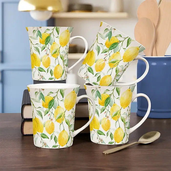 Lemon Grove Gift Boxed - Set of 4 Mugs / Jug - Set of 4 Mugs