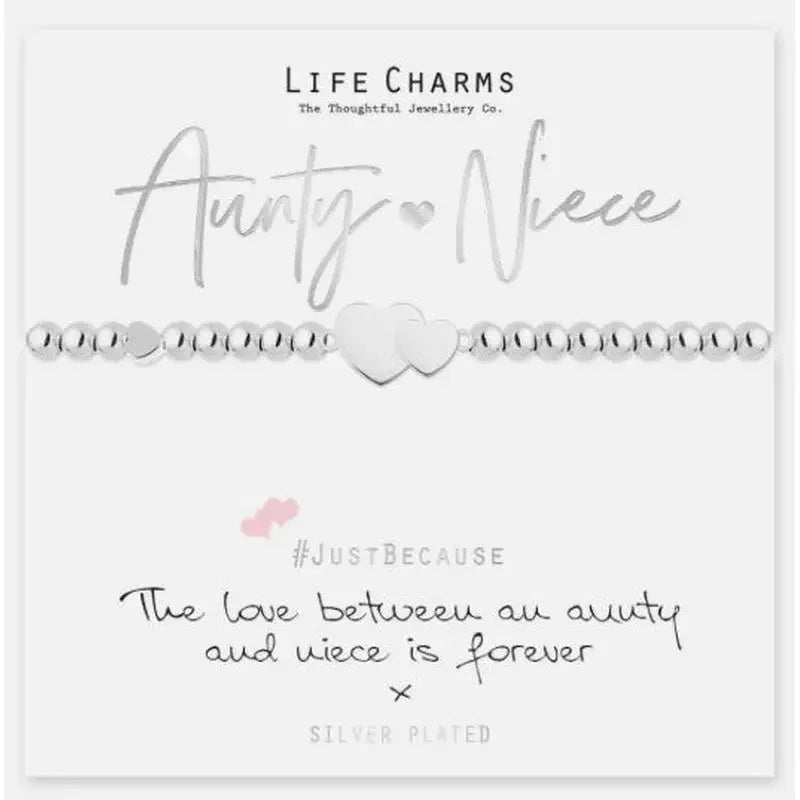 Life Charm Bracelets For Family Members - Aunty Niece -