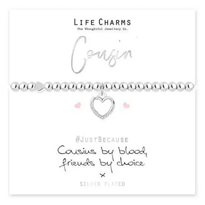 Life Charm Bracelets For Family Members - Cousin - Bracelets