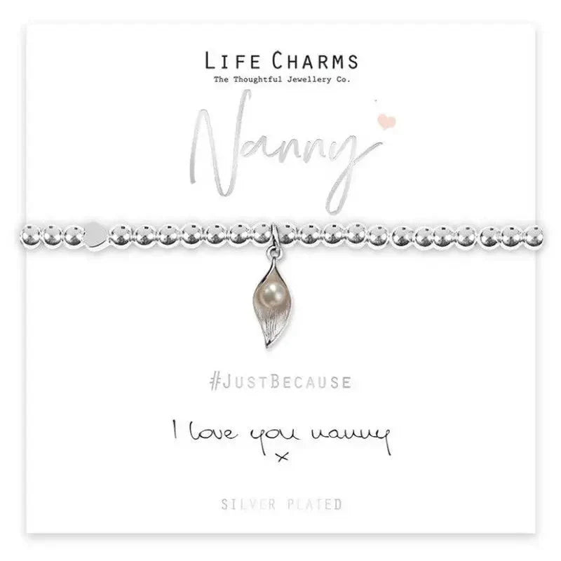 Life Charm Bracelets For Family Members - I Love You Nanny -