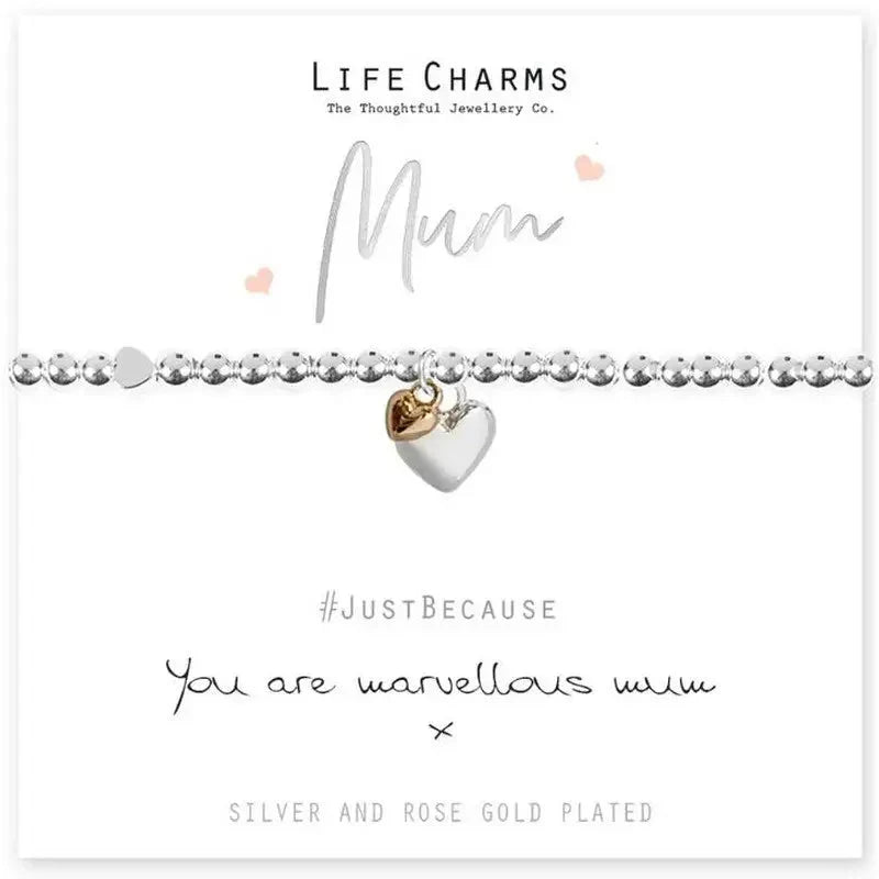 Life Charm Bracelets For Family Members - Marvellous Mum -