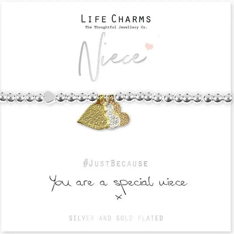 Life Charm Bracelets For Family Members - Special Niece -