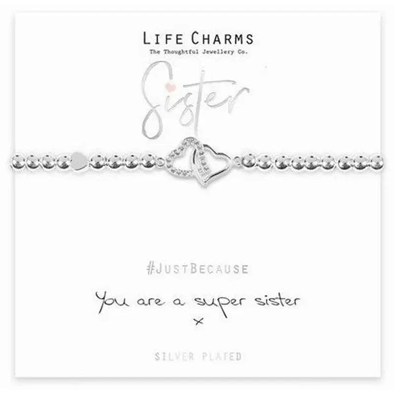 Life Charm Bracelets For Family Members - Super Sister -