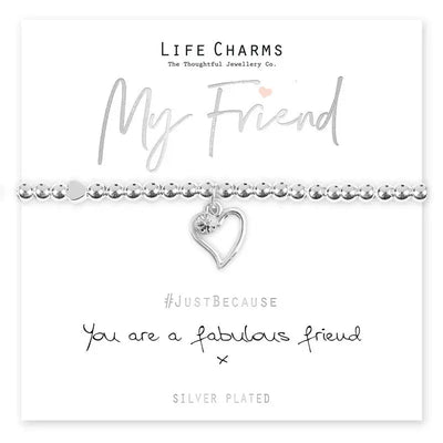 Life Charm Fabulous Friend Heart Bracelet - Bracelets