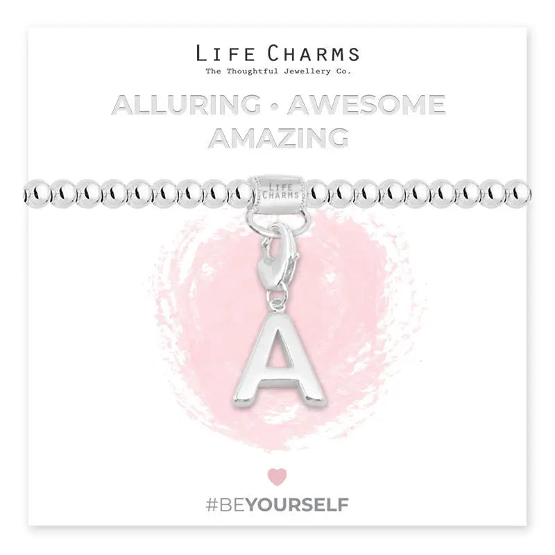 Life Charm Initial Charm Bracelet - Choose your Letter - A -
