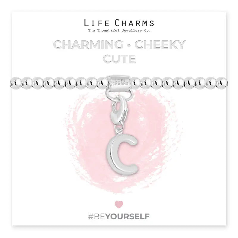 Life Charm Initial Charm Bracelet - Choose your Letter - C -