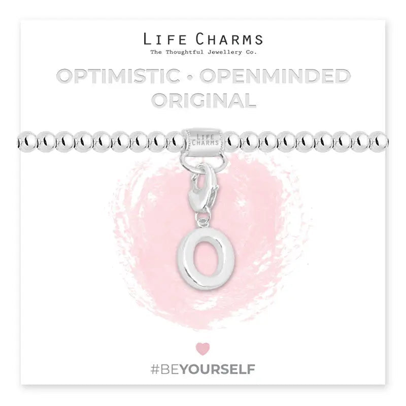 Life Charm Initial Charm Bracelet - Choose your Letter - O -